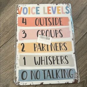 Colorful Voice Levels Classroom Sign